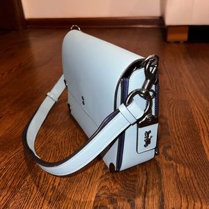 Brand NEW! Blue Coach purse, with an adjustable strap